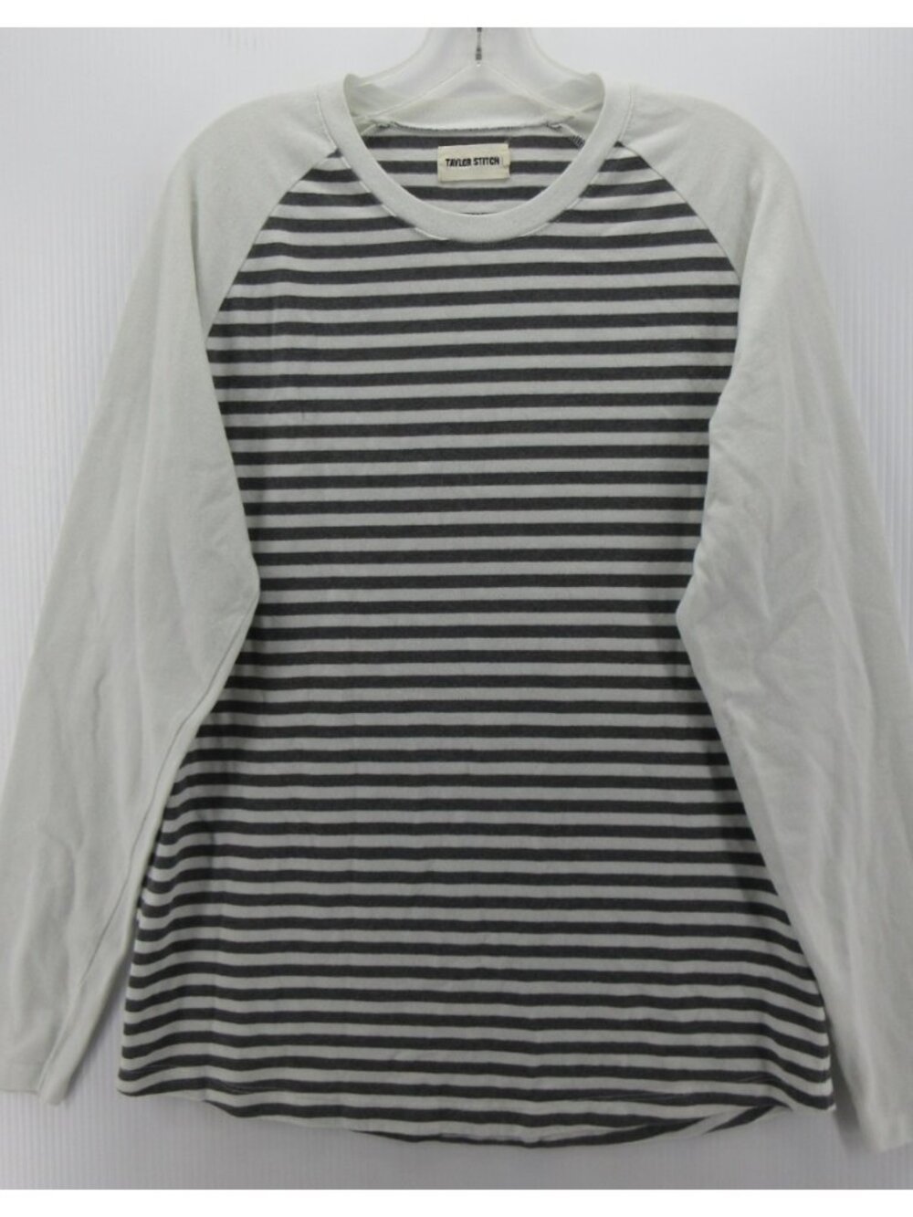 Taylor Stitch Sweater 42 White Pullover Striped Raglan Crewneck Large *